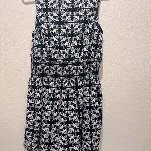 Universal Thread Black and White Patterned Bird Dress